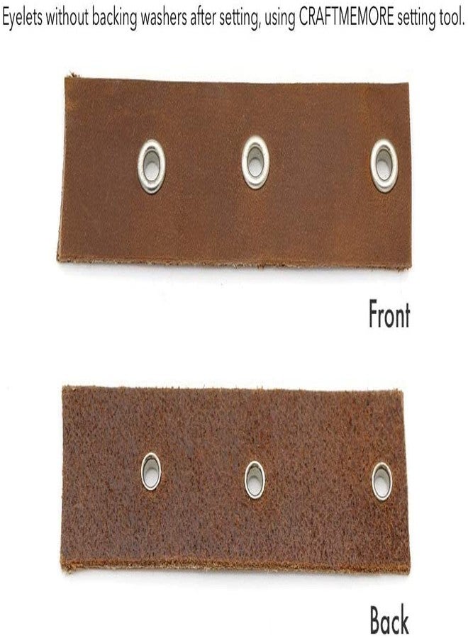 FirstTry Grommet Eyelet Hole Rivets, Set of 100 | 3MM Hole Round Metal Self-Backing Eyelet | for Leather Craft DIY Scrapbooking Shoes Belts Clothes Fashion Practical Accessories (Silver) - Image 3